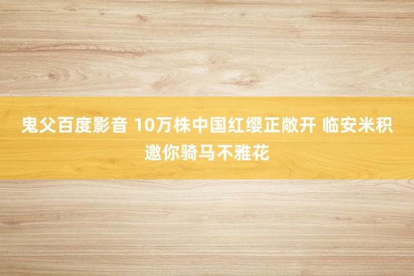 鬼父百度影音 10万株中国红缨正敞开 临安米积邀你骑马不雅花