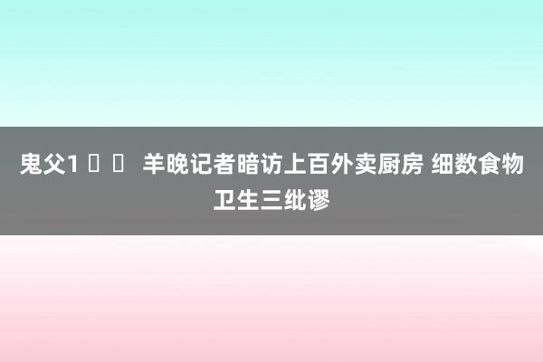 鬼父1 		 羊晚记者暗访上百外卖厨房 细数食物卫生三纰谬