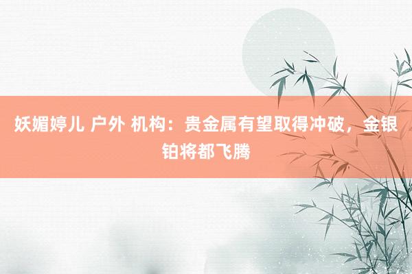 妖媚婷儿 户外 机构：贵金属有望取得冲破，金银铂将都飞腾