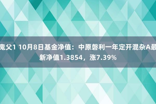 鬼父1 10月8日基金净值：中原磐利一年定开混杂A最新净值1.3854，涨7.39%