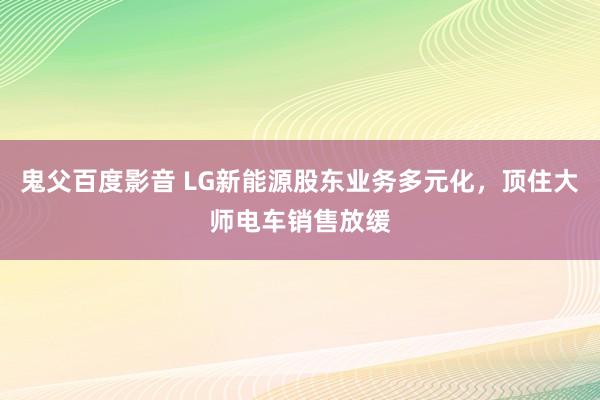 鬼父百度影音 LG新能源股东业务多元化，顶住大师电车销售放缓