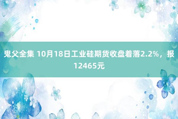 鬼父全集 10月18日工业硅期货收盘着落2.2%，报12465元