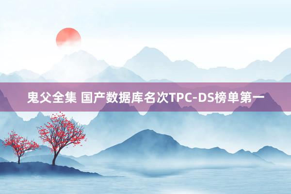 鬼父全集 国产数据库名次TPC-DS榜单第一