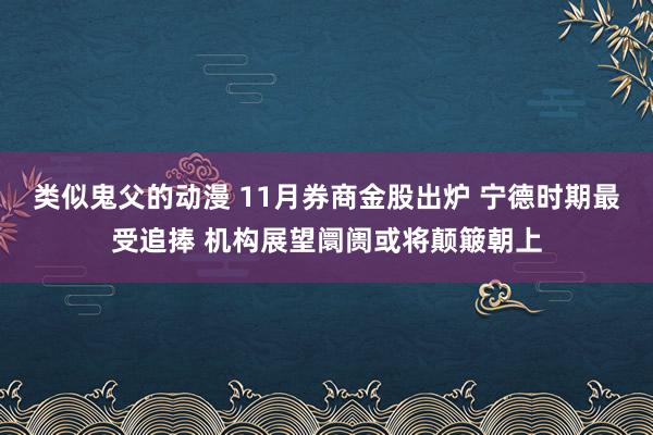 类似鬼父的动漫 11月券商金股出炉 宁德时期最受追捧 机构展望阛阓或将颠簸朝上