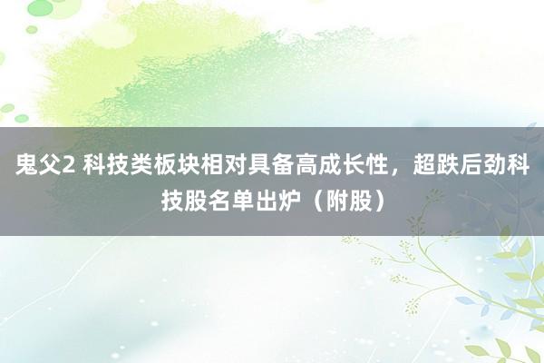 鬼父2 科技类板块相对具备高成长性，超跌后劲科技股名单出炉（附股）