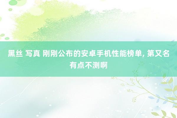 黑丝 写真 刚刚公布的安卓手机性能榜单， 第又名有点不测啊