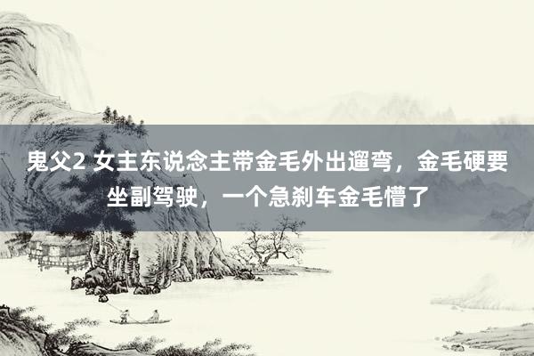 鬼父2 女主东说念主带金毛外出遛弯，金毛硬要坐副驾驶，一个急刹车金毛懵了