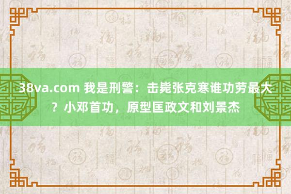 38va.com 我是刑警：击毙张克寒谁功劳最大？小邓首功，原型匡政文和刘景杰