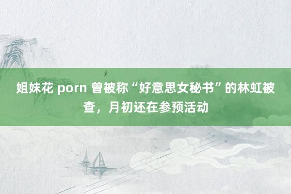 姐妹花 porn 曾被称“好意思女秘书”的林虹被查，月初还在参预活动