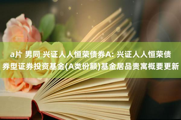 a片 男同 兴证人人恒荣债券A: 兴证人人恒荣债券型证券投资基金(A类份额)基金居品贵寓概要更新