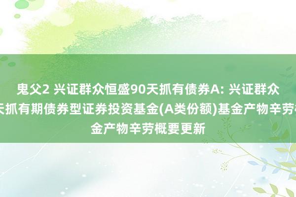 鬼父2 兴证群众恒盛90天抓有债券A: 兴证群众恒盛90天抓有期债券型证券投资基金(A类份额)基金产物辛劳概要更新