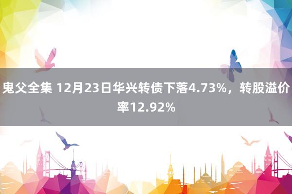 鬼父全集 12月23日华兴转债下落4.73%，转股溢价率12.92%