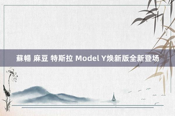 蘇暢 麻豆 特斯拉 Model Y焕新版全新登场